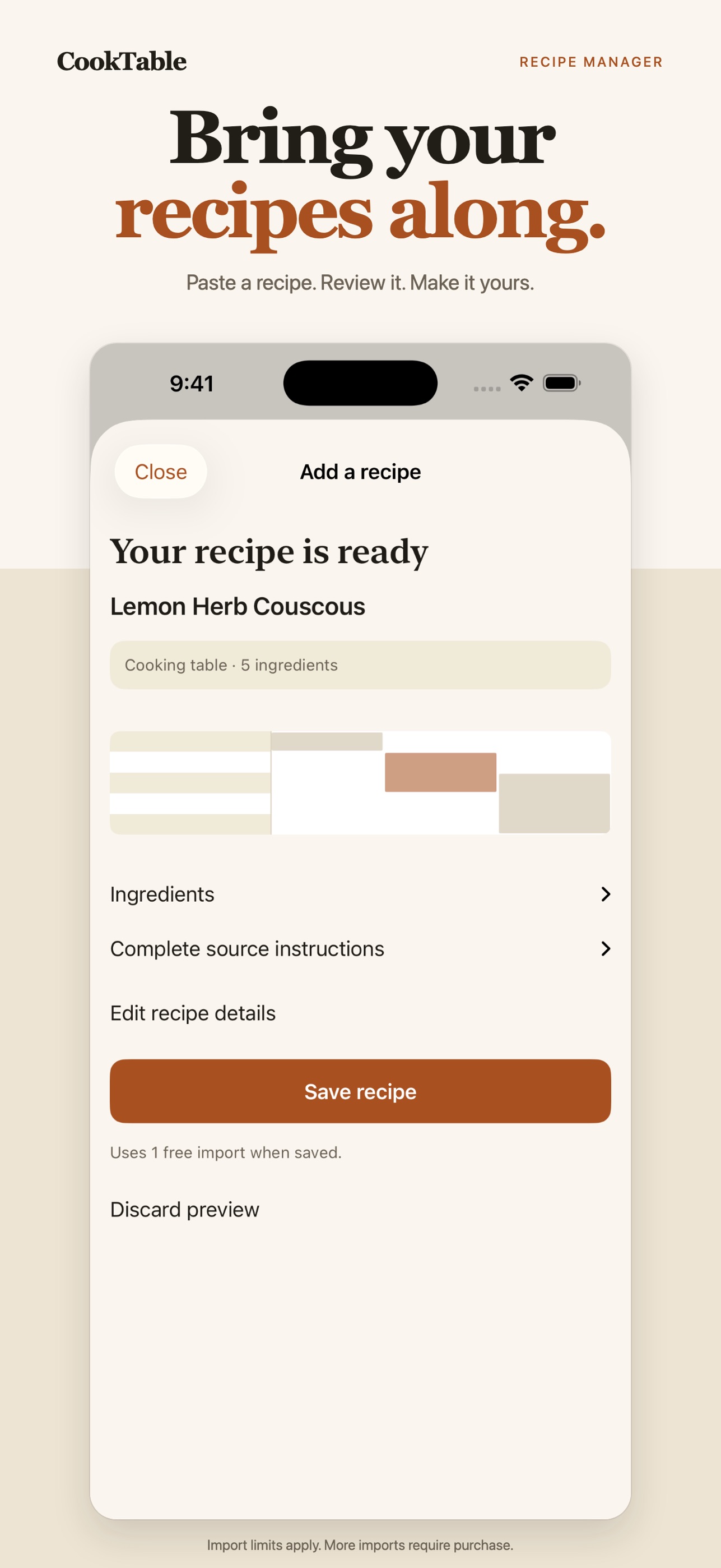 Screenshot 3 of CookTable: Recipe Manager