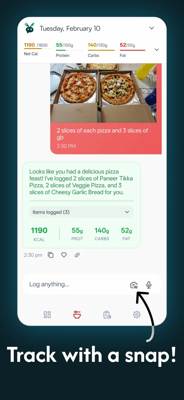 Screenshot #2 pour Calur: AI Calorie Tracker