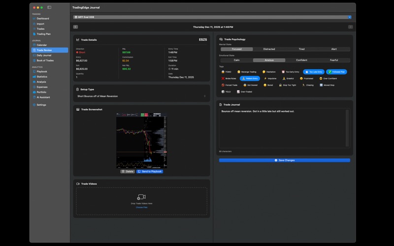 TradingEdge Journal screenshot