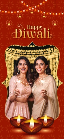 Diwali Photo Frames Creator iPhone screenshot
