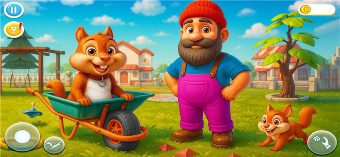 Squirrel Prank in Garden House