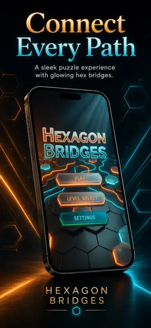 Hexagon Bridges: Logic Puzzle screenshot 1