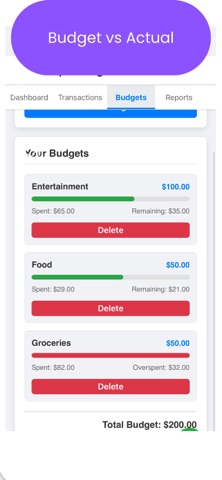 One Click Spending Tracker Pro screenshot