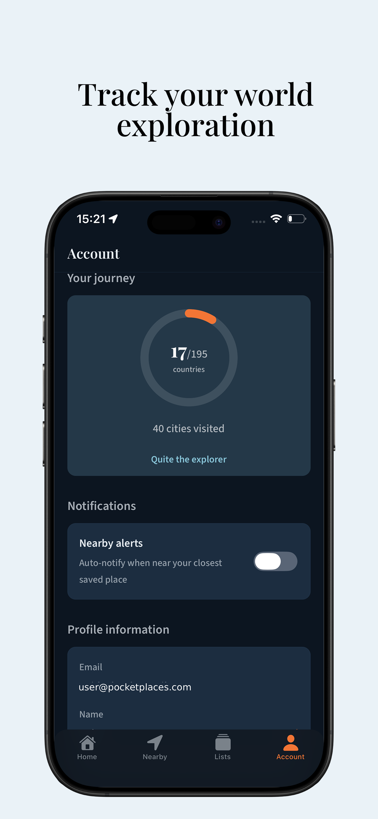 Pocket Places: Bucket List screenshot 8