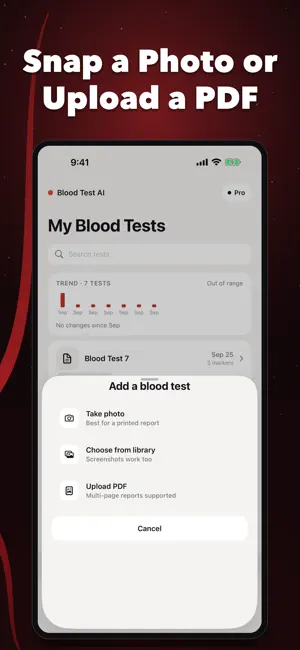 AI Blood Test Analyzer screenshot 2