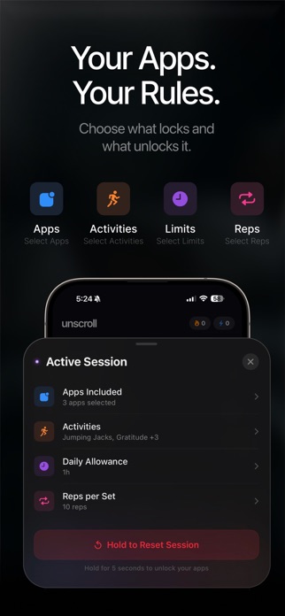 Unscroll: Earn Screen Time Screenshot 4 of 6