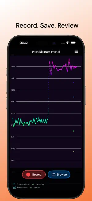 Pitch Diagram: Vocal Tuner screenshot 4