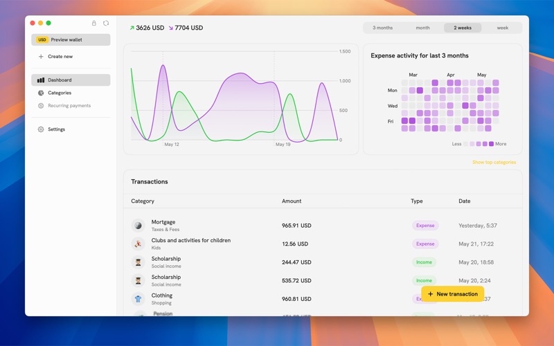 Money tracker & Manager app screenshot
