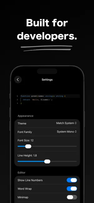 Script: JS & TS Editor iPhone screenshot 2