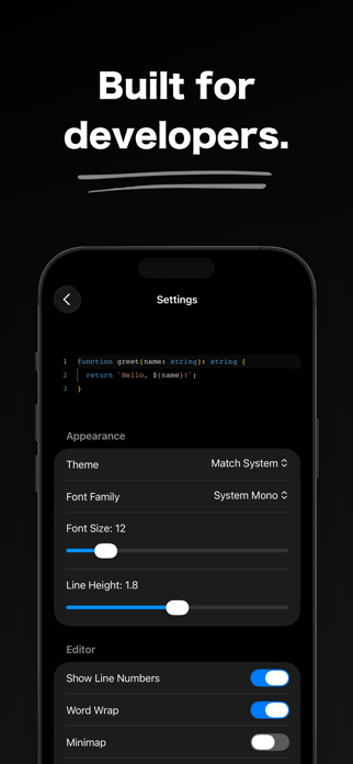 Script: JS & TS Editor Screenshot 2 of 5