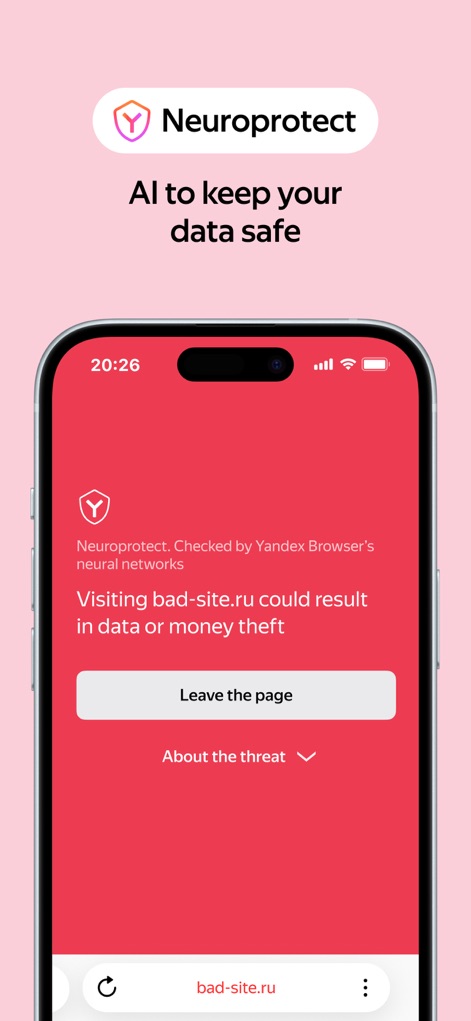 Yandex Browser with Alice AI - Advanced Security Protects