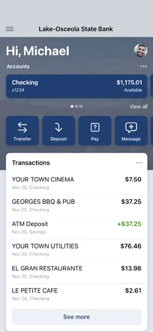 Lake-Osceola State Bank screenshot 1