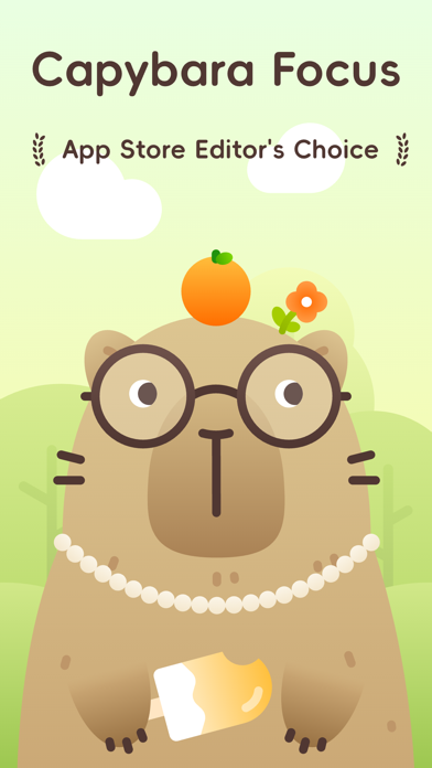 Capybara Focus·Pomodoro Timer iPhone screenshot 1 - Productivity app