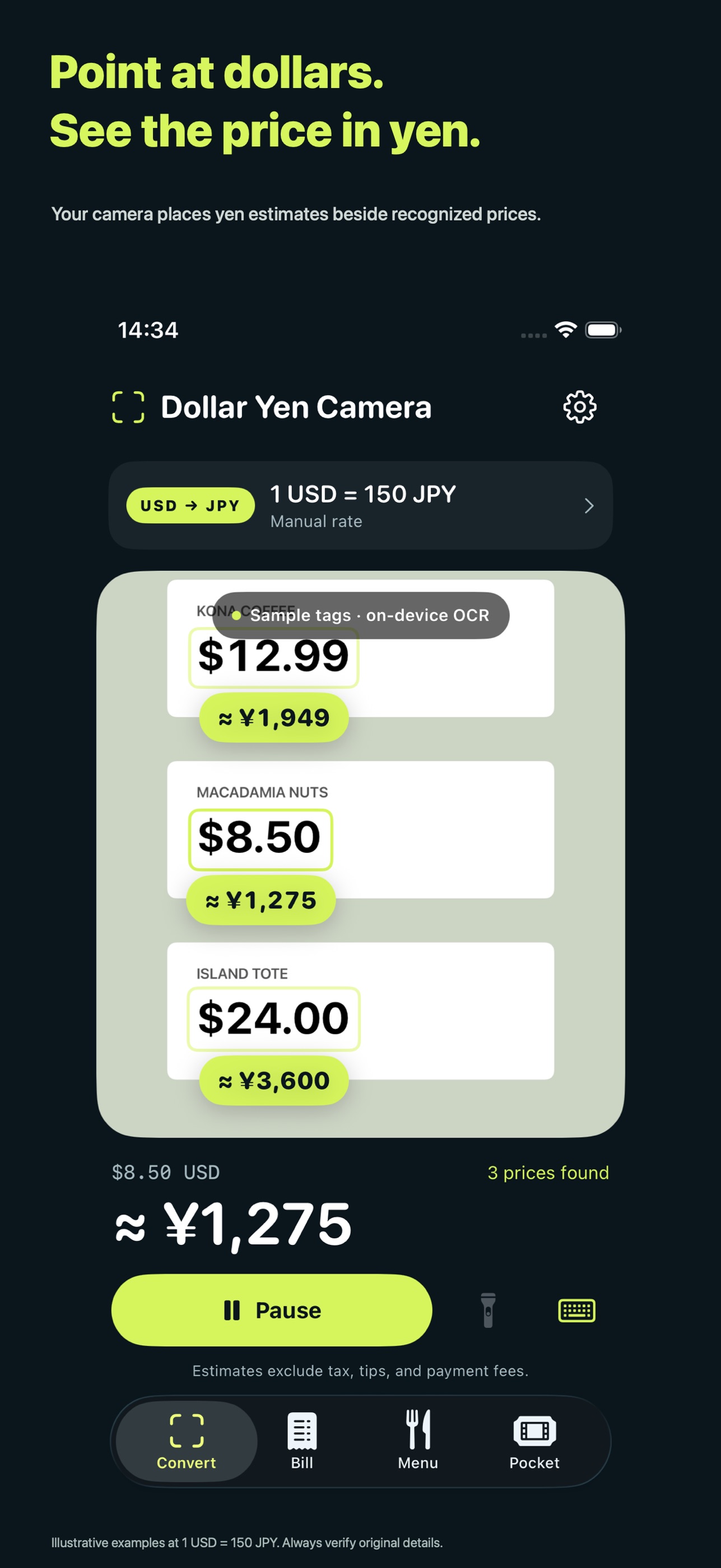Screenshot 1 of Dollar Yen Camera