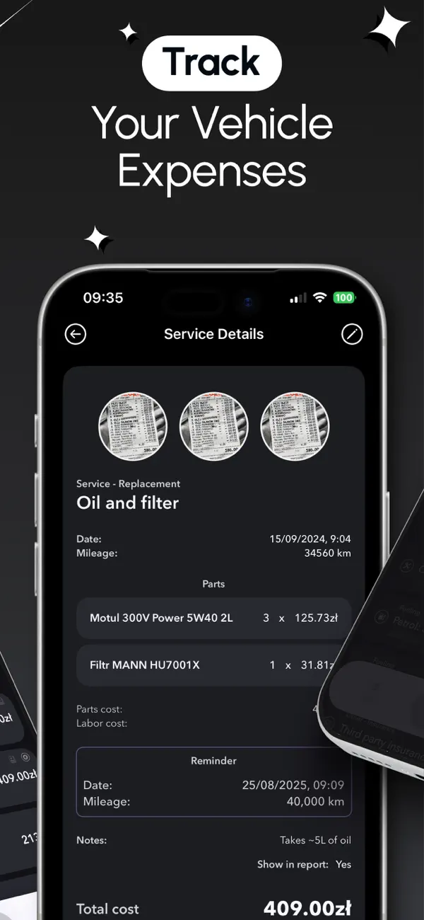 Screenshot #2 pour GarageNotes - Car Expenses
