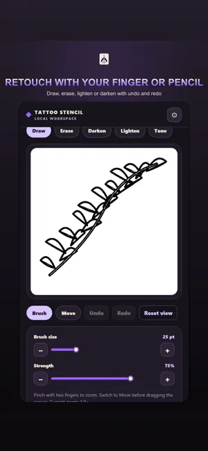 Tattoo Stencil Maker: Print screenshot 3