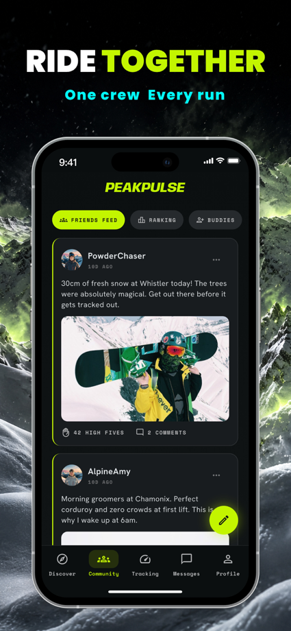 Berk: Ski Tracker & Community 的 App Store 截图 3