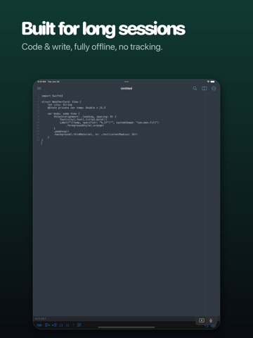 DraftCode: Code & Text Editor iPad screenshot