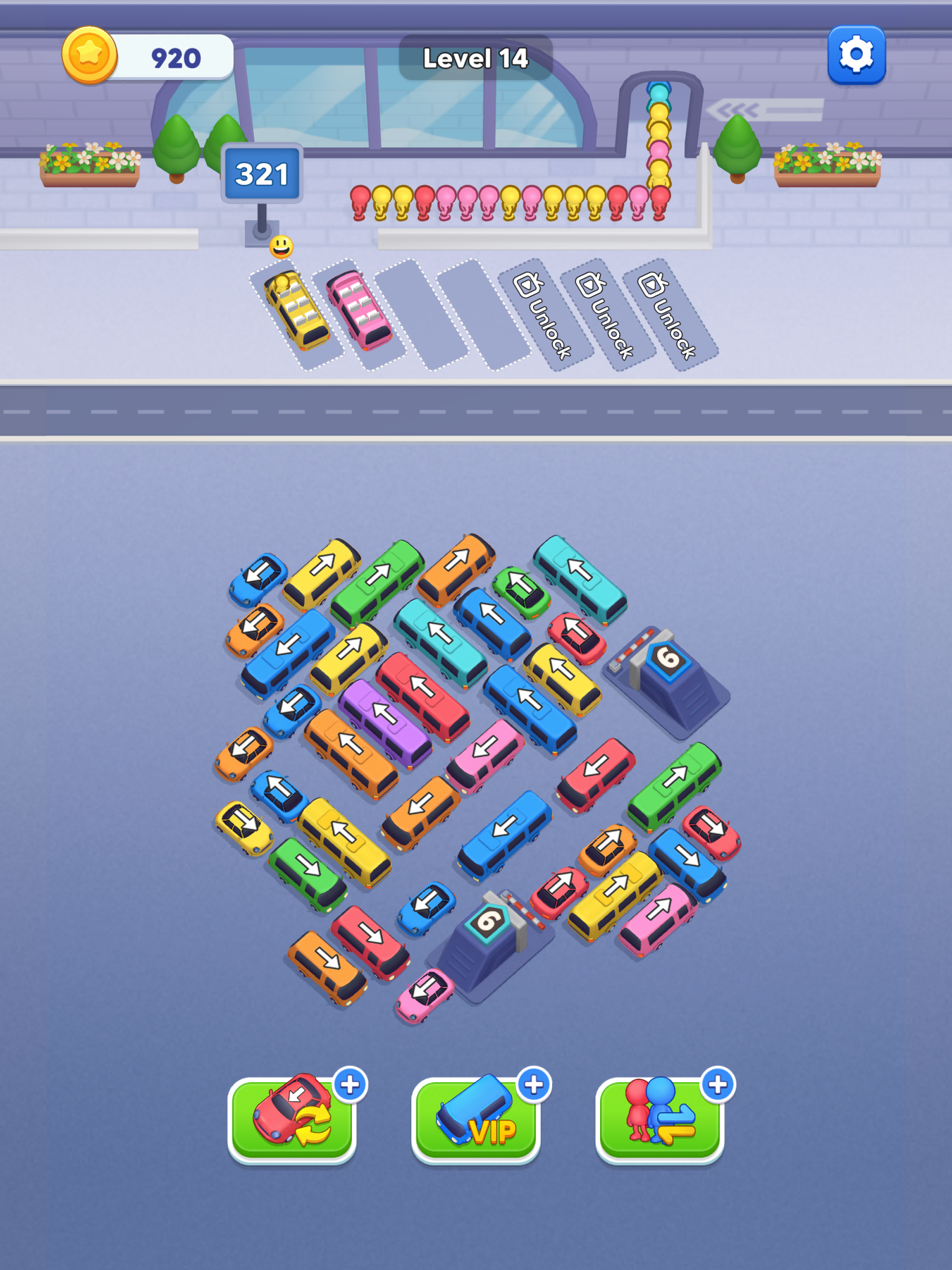 Crazy Bus: Car Jam Parking