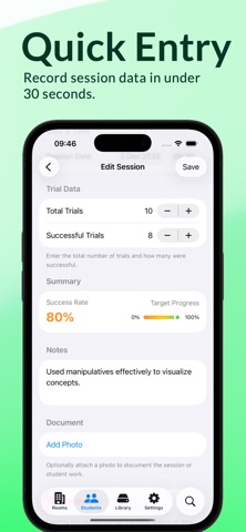 TrackBinder: IEP Goal Tracker iPhone screenshot