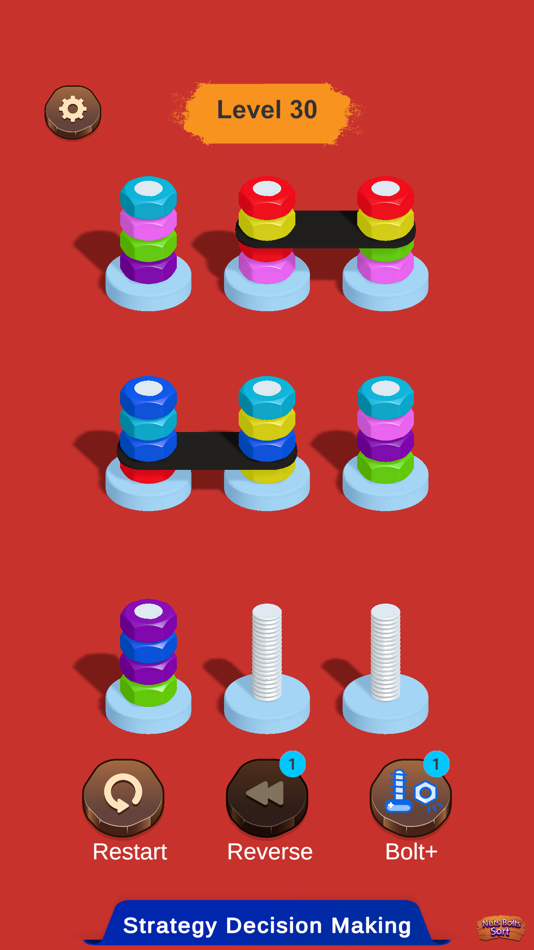 #4. Nuts And Bolt Sort Puzzle Game (iOS) 来自: Atif Mumtaz