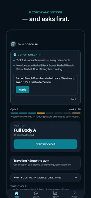Gym Coach: Adaptive AI Trainer screenshot 3