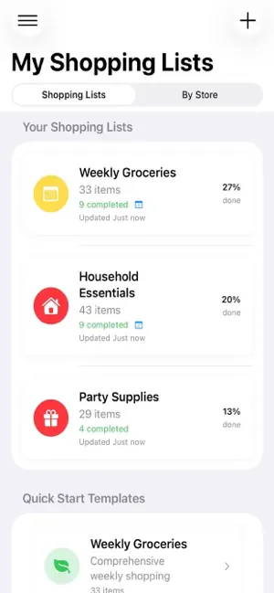 Daily Shopping List Manager screenshot 1