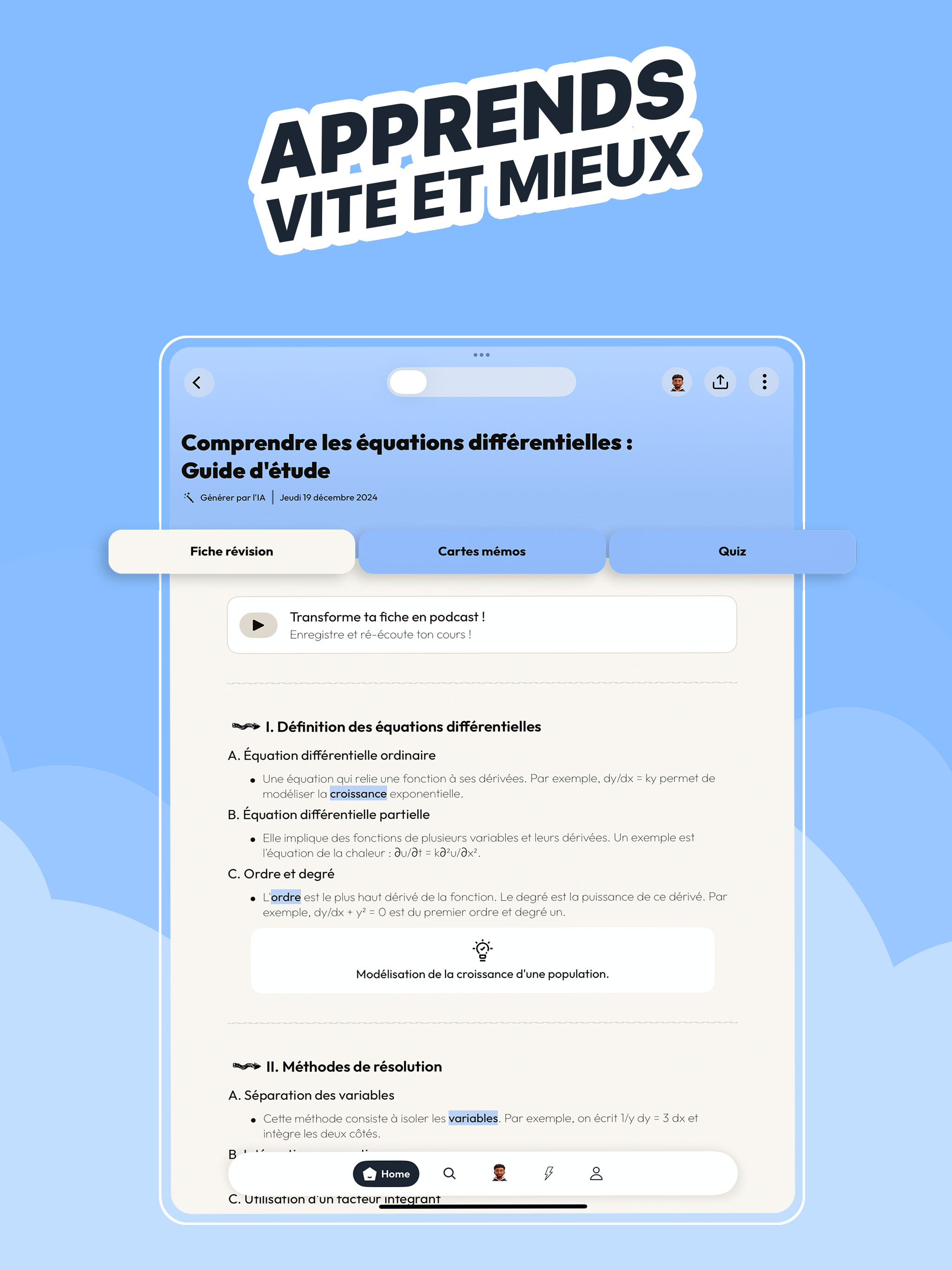 Plume - Fiches de revision