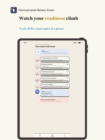 Pennsylvania Notary Exam iPad screenshot