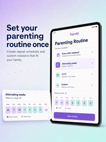 Hando: Co-Parenting & Custody iPad screenshot