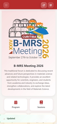 B-MRS Meeting 2026 iPhone screenshot