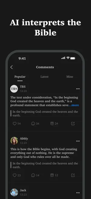 TBS - Bible Chat App screenshot 1