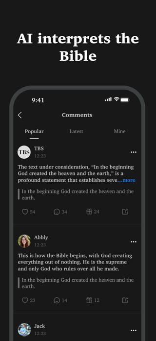 TBS - Bible Chat App Screenshot 1 of 4