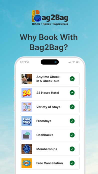 Bag2Bag Hotels, Homes, Resorts Screenshot