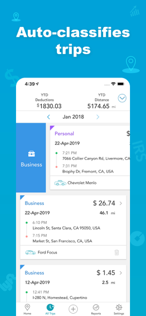 ‎Swift Miles - Mileage Tracker Screenshot