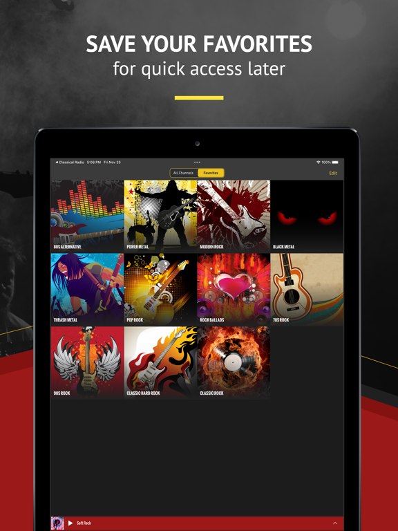 Rock Radio - Curated Music iPad screenshot 4 - Music app