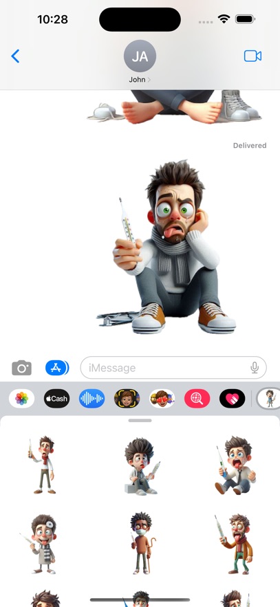 Sick Man Stickers
