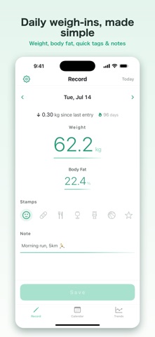 Minimal Weight Tracker Screenshot 1 of 6