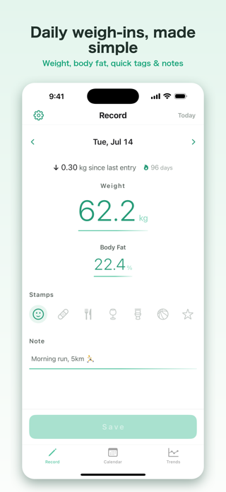 Minimal Weight Tracker Screenshot 1 of 6