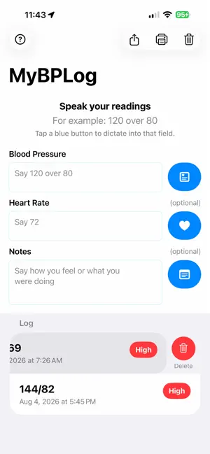 MyBPLog screenshot 2