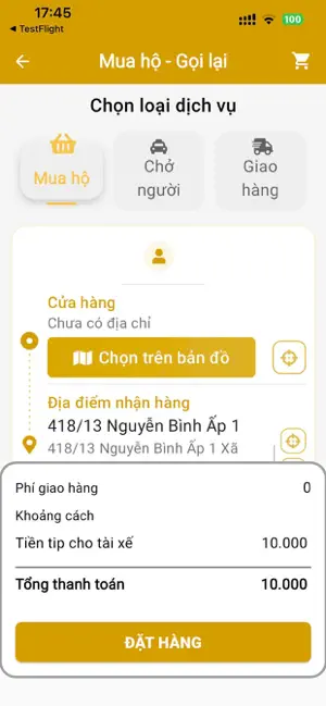 Shipper - Gọi xe, ship hàng iPhone screenshot 5