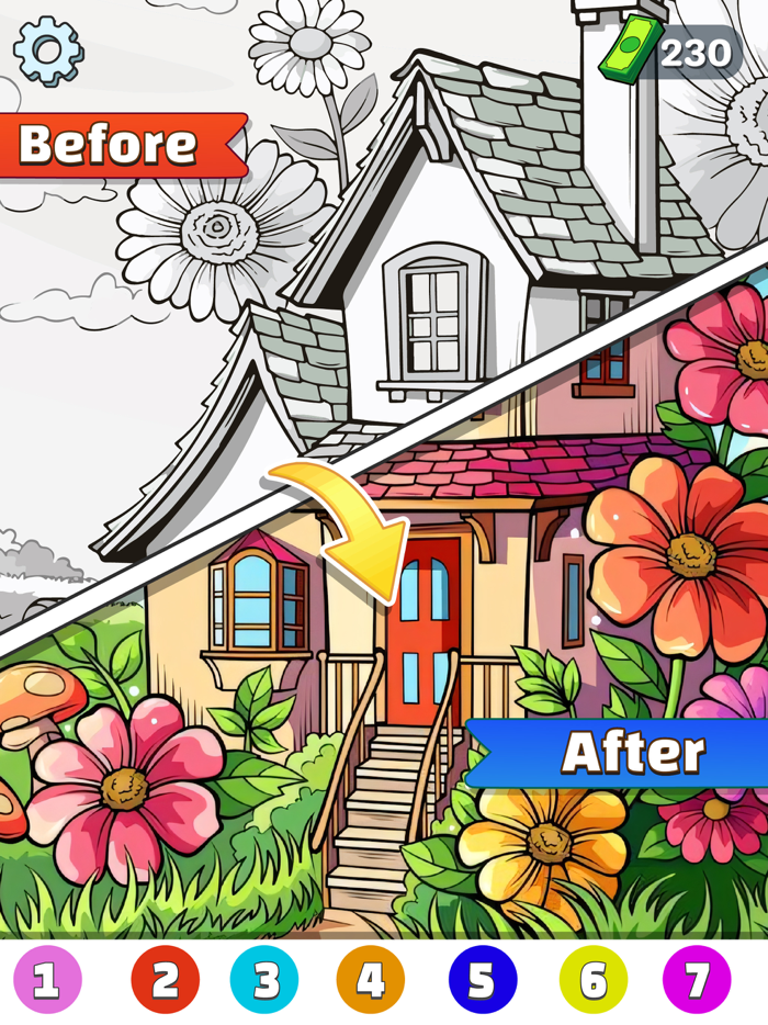 Cozy Home Color By Number Game
