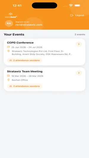 EventBuzz Checkins screenshot 2