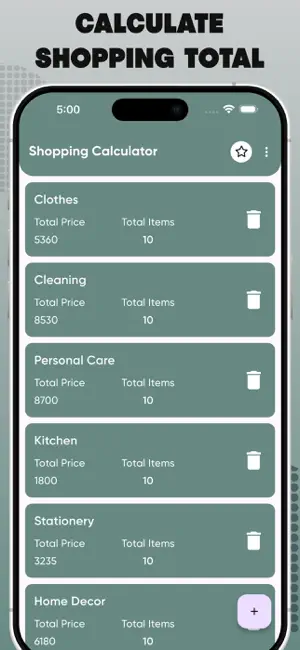 Shopping Calculator App screenshot 1