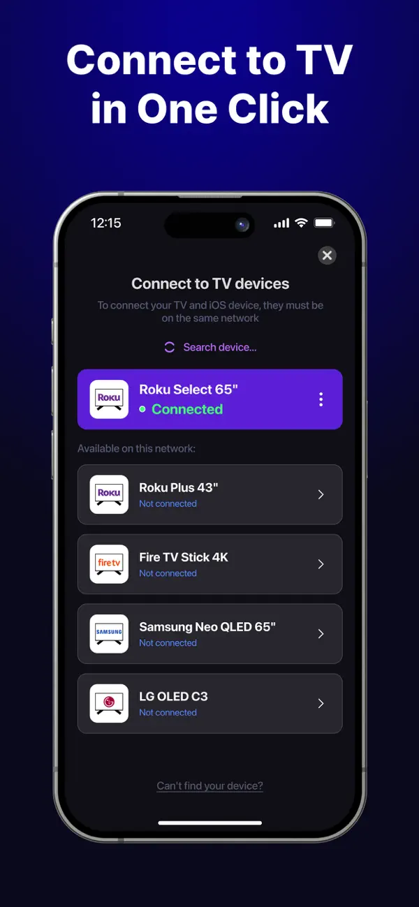 Screenshot #3 pour Smart TV Remote  for All TVs