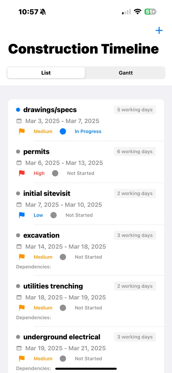 #1. Construction Workflow (iOS) Ved: Fengbang Yang