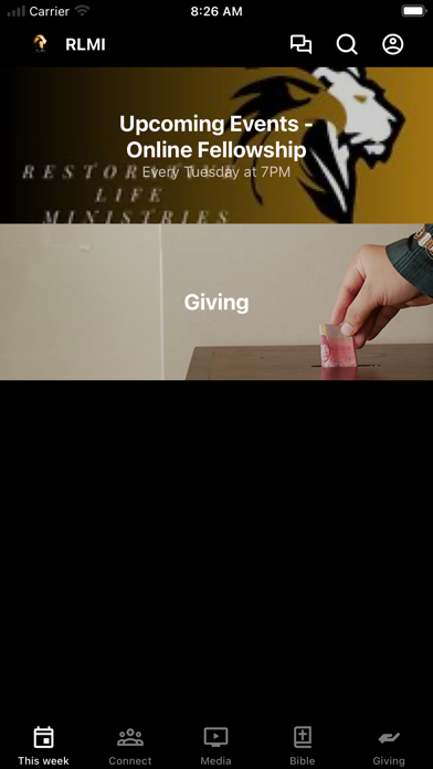 Restorative Ministries app screenshot