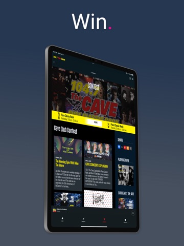 104.7 The Cave KKLH iPad screenshot