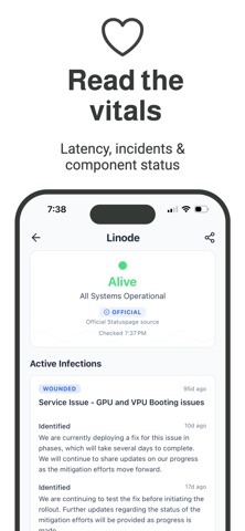 Dead Zone: Status Monitor iPhone screenshot