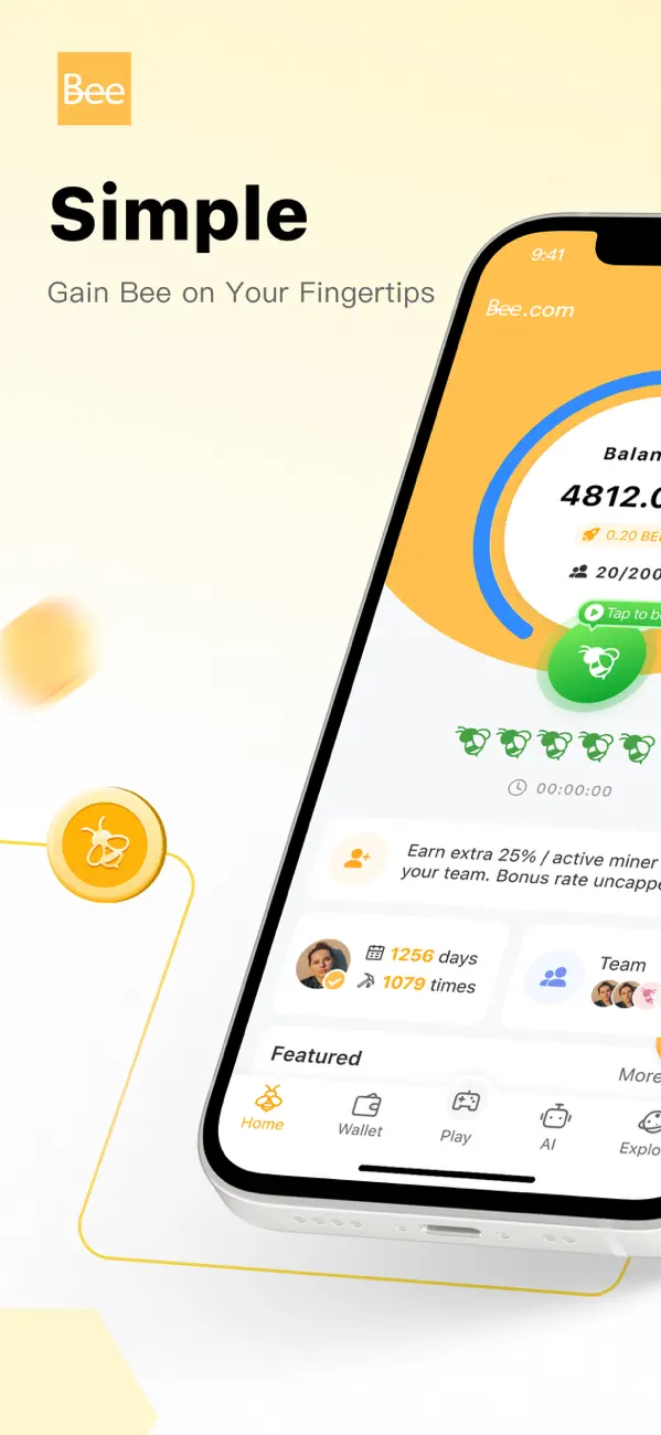 Screenshot #1 pour Bee Network:Phone-based Asset